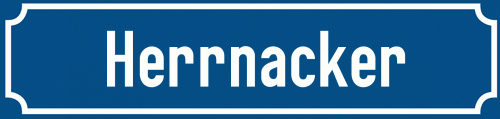 Straßenschild Herrnacker
