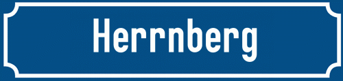 Straßenschild Herrnberg