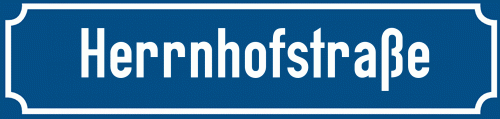 Straßenschild Herrnhofstraße