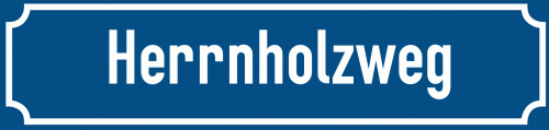 Straßenschild Herrnholzweg