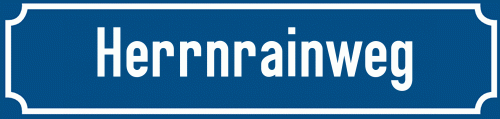 Straßenschild Herrnrainweg