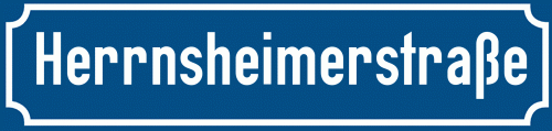 Straßenschild Herrnsheimerstraße