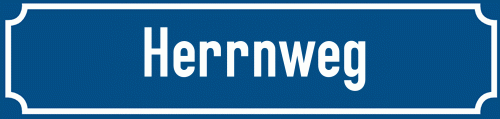Straßenschild Herrnweg