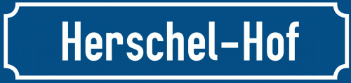 Straßenschild Herschel-Hof
