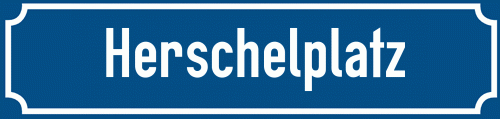 Straßenschild Herschelplatz