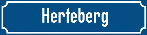 Straßenschild Herteberg