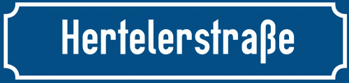 Straßenschild Hertelerstraße