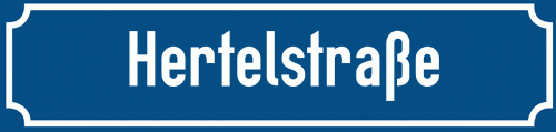 Straßenschild Hertelstraße