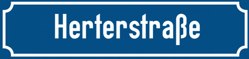 Straßenschild Herterstraße