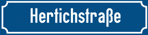 Straßenschild Hertichstraße