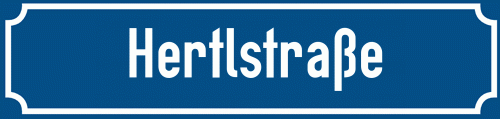 Straßenschild Hertlstraße