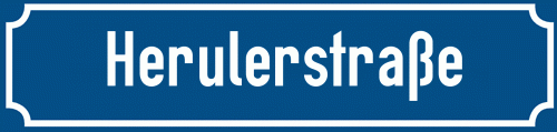 Straßenschild Herulerstraße