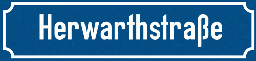 Straßenschild Herwarthstraße zum kostenlosen Download
