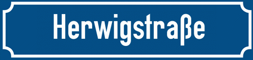 Straßenschild Herwigstraße