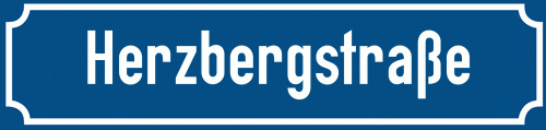 Straßenschild Herzbergstraße zum kostenlosen Download