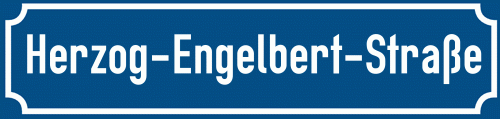 Straßenschild Herzog-Engelbert-Straße