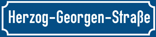 Straßenschild Herzog-Georgen-Straße