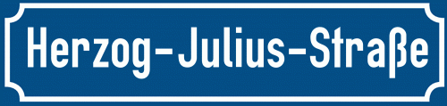 Straßenschild Herzog-Julius-Straße