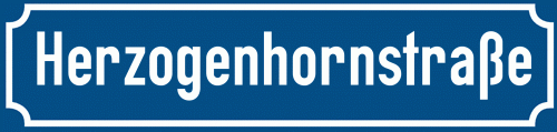 Straßenschild Herzogenhornstraße