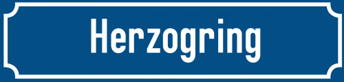 Straßenschild Herzogring