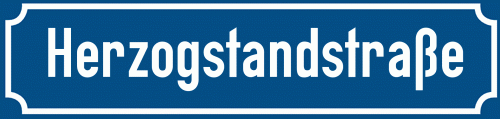 Straßenschild Herzogstandstraße zum kostenlosen Download