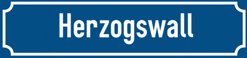 Straßenschild Herzogswall