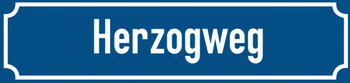 Straßenschild Herzogweg