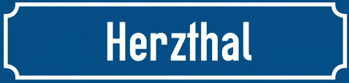 Straßenschild Herzthal