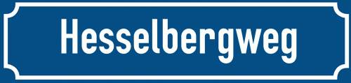 Straßenschild Hesselbergweg zum kostenlosen Download