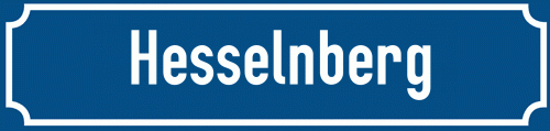 Straßenschild Hesselnberg
