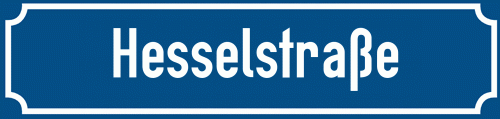 Straßenschild Hesselstraße