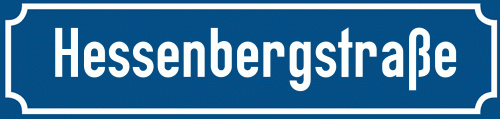 Straßenschild Hessenbergstraße