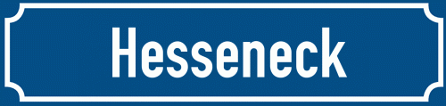 Straßenschild Hesseneck