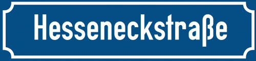 Straßenschild Hesseneckstraße