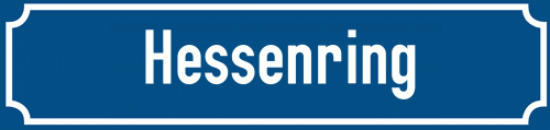 Straßenschild Hessenring