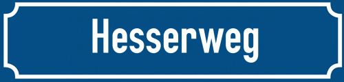 Straßenschild Hesserweg