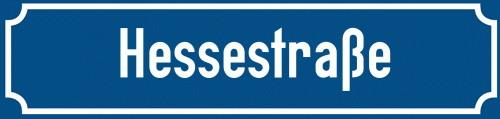 Straßenschild Hessestraße