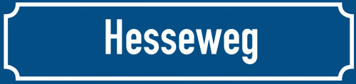 Straßenschild Hesseweg