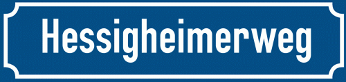 Straßenschild Hessigheimerweg