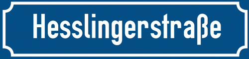 Straßenschild Hesslingerstraße zum kostenlosen Download