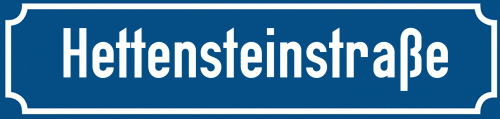 Straßenschild Hettensteinstraße