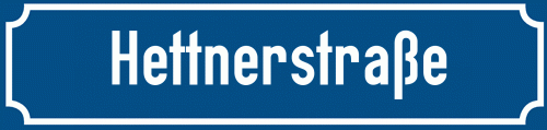 Straßenschild Hettnerstraße