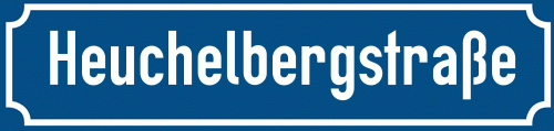 Straßenschild Heuchelbergstraße zum kostenlosen Download