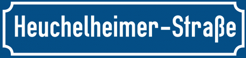 Straßenschild Heuchelheimer-Straße