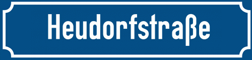 Straßenschild Heudorfstraße