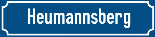 Straßenschild Heumannsberg