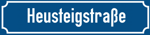 Straßenschild Heusteigstraße
