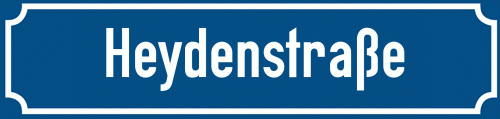 Straßenschild Heydenstraße