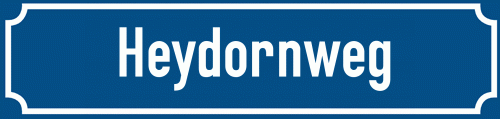 Straßenschild Heydornweg