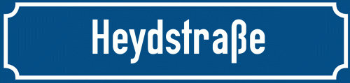 Straßenschild Heydstraße